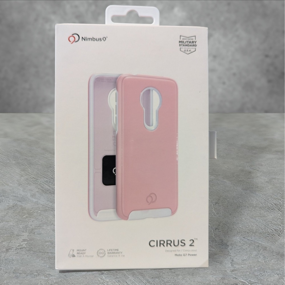 W3. Nimbus9 CIRRUS 2 Case for Moto G7 Power‎ - In Rose Gold, Mount Ready, Qi